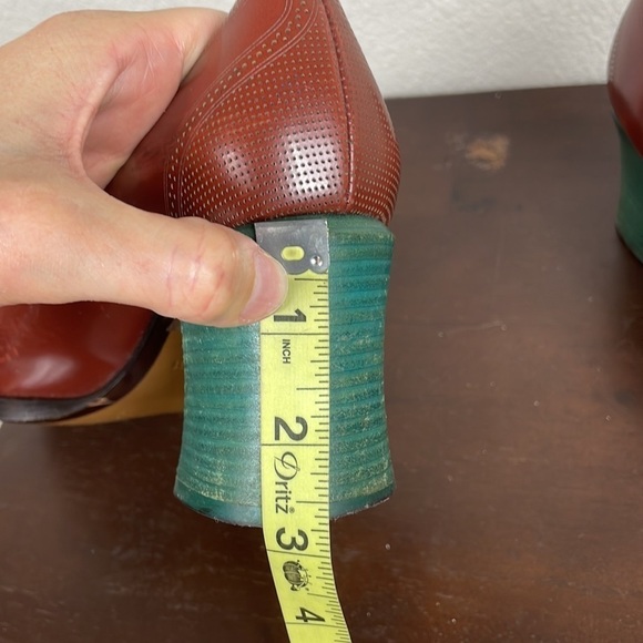 Fendi Austen Spazzolato Loafer Heels Bi Color Career Art To Wear Sz 40.5 - Picture 16 of 16